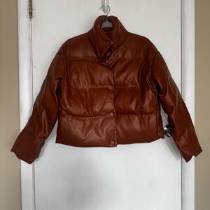 Brown Women's Puffer Jacket